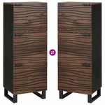 Casa si Gradina - Mobilier - Dulapuri si sifoniere - Dulapuri - Highboard din lemn de nuc cu raft Altele cu depozitare cu usa Maro 40 x 33.5 x 110 cm - Infinity.ro