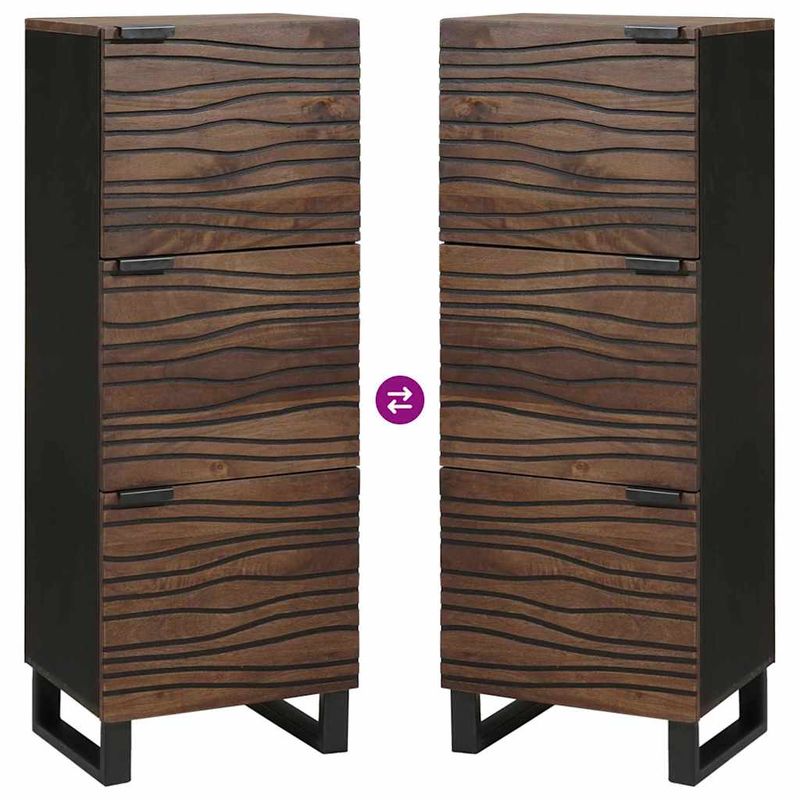 Casa si Gradina - Mobilier - Dulapuri si sifoniere - Dulapuri - Highboard din lemn de nuc cu raft Altele cu depozitare cu usa Maro 40 x 33.5 x 110 cm - Infinity.ro