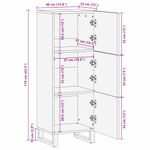 Casa si Gradina - Mobilier - Dulapuri si sifoniere - Dulapuri - Highboard din lemn de nuc cu raft Altele cu depozitare cu usa Maro 40 x 33.5 x 110 cm - Infinity.ro