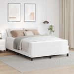 Casa si Gradina - Mobilier - Paturi si accesorii - Paturi - Cadru de pat cu saltea Alb 160 x 200 cm Piele artificiala - Infinity.ro