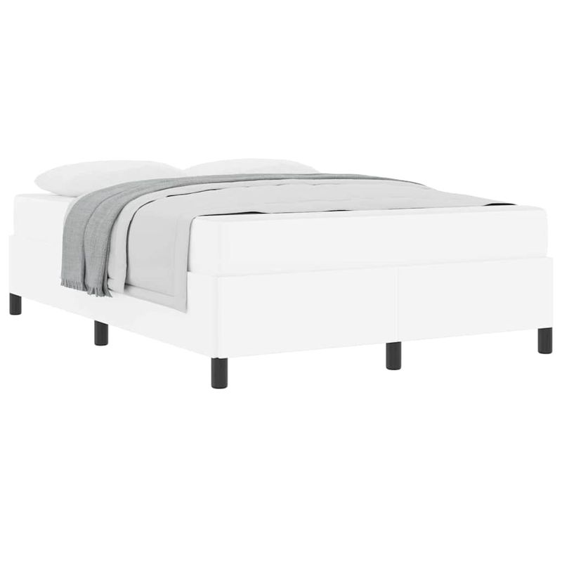 Casa si Gradina - Mobilier - Paturi si accesorii - Paturi - Cadru de pat cu saltea Alb 160 x 200 cm Piele artificiala - Infinity.ro