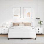 Casa si Gradina - Mobilier - Paturi si accesorii - Paturi - Cadru de pat cu saltea Alb 160 x 200 cm Piele artificiala - Infinity.ro