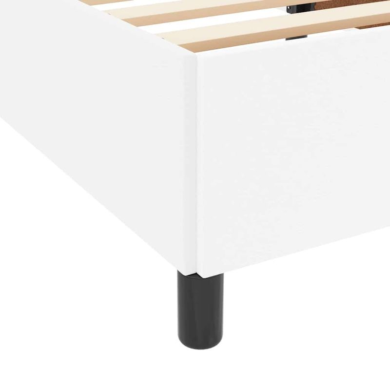Casa si Gradina - Mobilier - Paturi si accesorii - Paturi - Cadru de pat cu saltea Alb 160 x 200 cm Piele artificiala - Infinity.ro