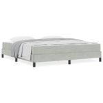 Casa si Gradina - Mobilier - Paturi si accesorii - Paturi - Pat boxspring cu saltea Gri deschis 180 x 200 cm Catifea - Infinity.ro