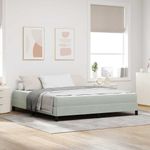 Casa si Gradina - Mobilier - Paturi si accesorii - Paturi - Pat boxspring cu saltea Gri deschis 180 x 200 cm Catifea - Infinity.ro
