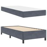 Casa si Gradina - Mobilier - Paturi si accesorii - Paturi - Cadru de pat Altele Gri inchis si Alb 100 x 200 cm Catifea - Infinity.ro