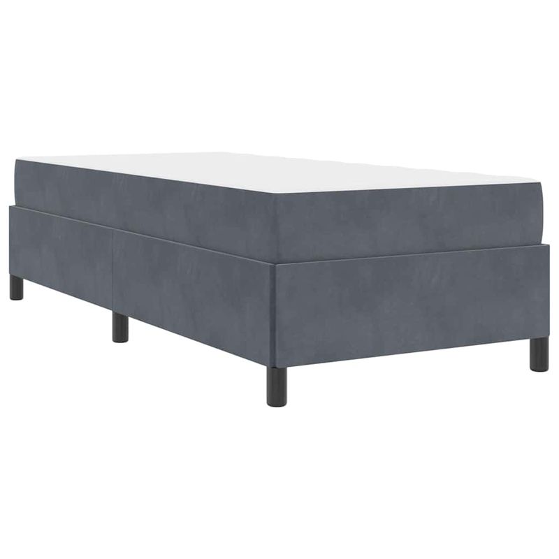 Casa si Gradina - Mobilier - Paturi si accesorii - Paturi - Cadru de pat Altele Alb si gri deschis 90 x 190 cm Catifea - Infinity.ro