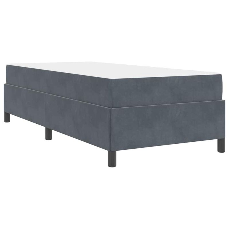 Casa si Gradina - Mobilier - Paturi si accesorii - Paturi - Cadru de pat Altele Alb si gri deschis 90 x 190 cm Catifea - Infinity.ro