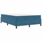 Casa si Gradina - Mobilier - Paturi si accesorii - Paturi - Cadru de pat Altele Albastru inchis si alb 160 x 200 cm Catifea - Infinity.ro