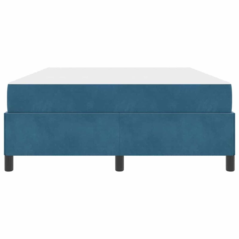 Casa si Gradina - Mobilier - Paturi si accesorii - Paturi - Cadru de pat Altele Albastru inchis si alb 160 x 200 cm Catifea - Infinity.ro