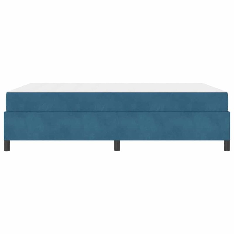 Casa si Gradina - Mobilier - Paturi si accesorii - Paturi - Cadru de pat Altele Albastru inchis si alb 160 x 200 cm Catifea - Infinity.ro
