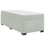 Casa si Gradina - Mobilier - Paturi si accesorii - Paturi - Cadru de pat cu saltea Altele Gri deschis 90 x 190 cm Catifea - Infinity.ro