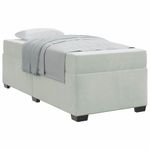 Casa si Gradina - Mobilier - Paturi si accesorii - Paturi - Cadru de pat cu saltea Altele Gri deschis 90 x 190 cm Catifea - Infinity.ro