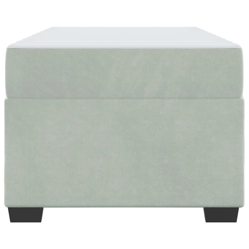 Casa si Gradina - Mobilier - Paturi si accesorii - Paturi - Cadru de pat cu saltea Altele Gri deschis 90 x 190 cm Catifea - Infinity.ro