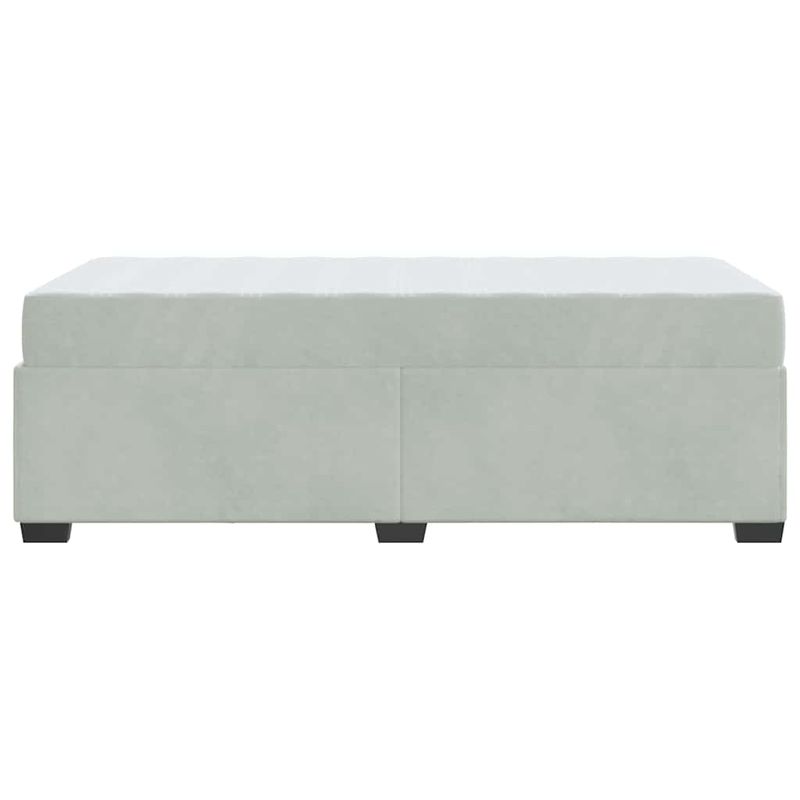 Casa si Gradina - Mobilier - Paturi si accesorii - Paturi - Cadru de pat cu saltea Altele Gri deschis 90 x 190 cm Catifea - Infinity.ro