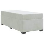 Casa si Gradina - Mobilier - Paturi si accesorii - Paturi - Cadru de pat cu saltea Altele Gri deschis 90 x 190 cm Catifea - Infinity.ro
