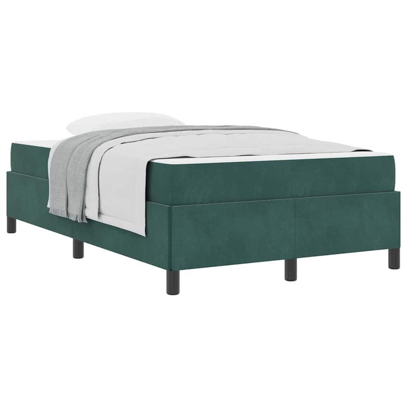 Casa si Gradina - Mobilier - Paturi si accesorii - Paturi - Cadru de pat Altele Alb si gri deschis 120 x 200 cm Catifea - Infinity.ro