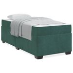 Casa si Gradina - Mobilier - Paturi si accesorii - Paturi - Cadru de pat cu saltea Altele Verde inchis 90 x 190 cm Catifea - Infinity.ro