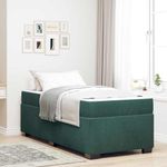 Casa si Gradina - Mobilier - Paturi si accesorii - Paturi - Cadru de pat cu saltea Altele Verde inchis 90 x 190 cm Catifea - Infinity.ro