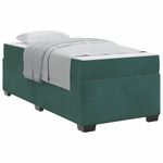Casa si Gradina - Mobilier - Paturi si accesorii - Paturi - Cadru de pat cu saltea Altele Verde inchis 90 x 190 cm Catifea - Infinity.ro