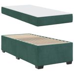 Casa si Gradina - Mobilier - Paturi si accesorii - Paturi - Cadru de pat cu saltea Altele Verde inchis 90 x 190 cm Catifea - Infinity.ro