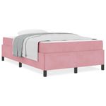 Casa si Gradina - Mobilier - Paturi si accesorii - Paturi - Cadru de pat Altele Roz si alb 120 x 200 cm Catifea - Infinity.ro