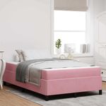 Casa si Gradina - Mobilier - Paturi si accesorii - Paturi - Cadru de pat Altele Roz si alb 120 x 200 cm Catifea - Infinity.ro