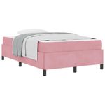 Casa si Gradina - Mobilier - Paturi si accesorii - Paturi - Cadru de pat Altele Roz si alb 120 x 200 cm Catifea - Infinity.ro
