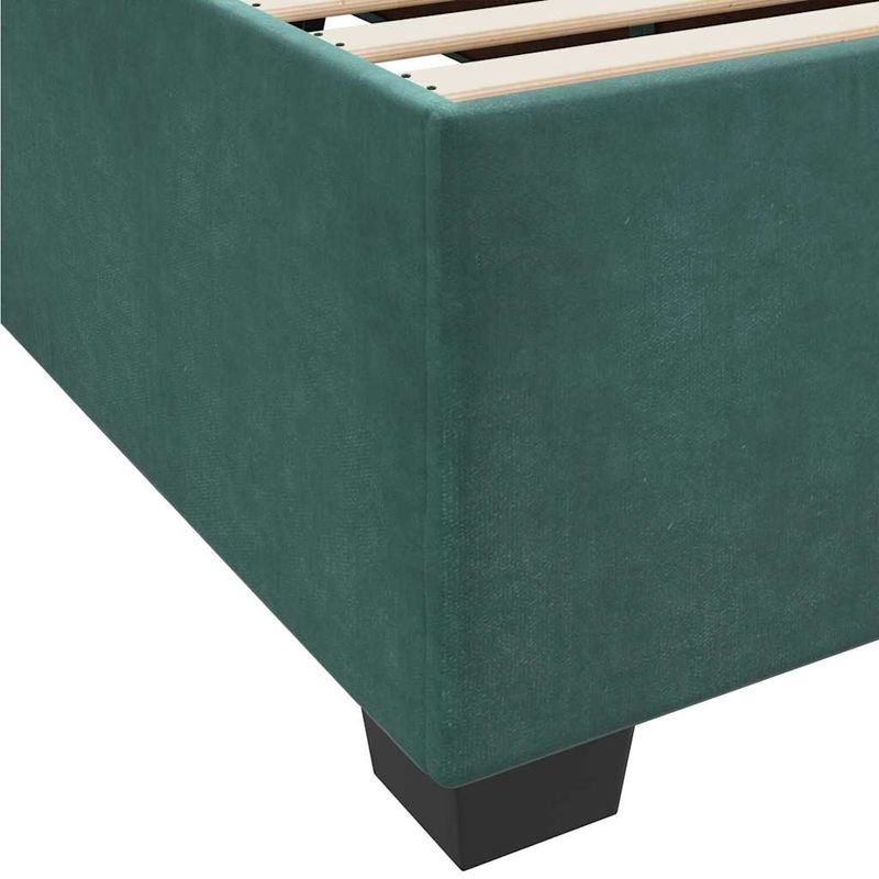 Casa si Gradina - Mobilier - Paturi si accesorii - Paturi - Cadru de pat cu saltea Altele Verde inchis 90 x 190 cm Catifea - Infinity.ro