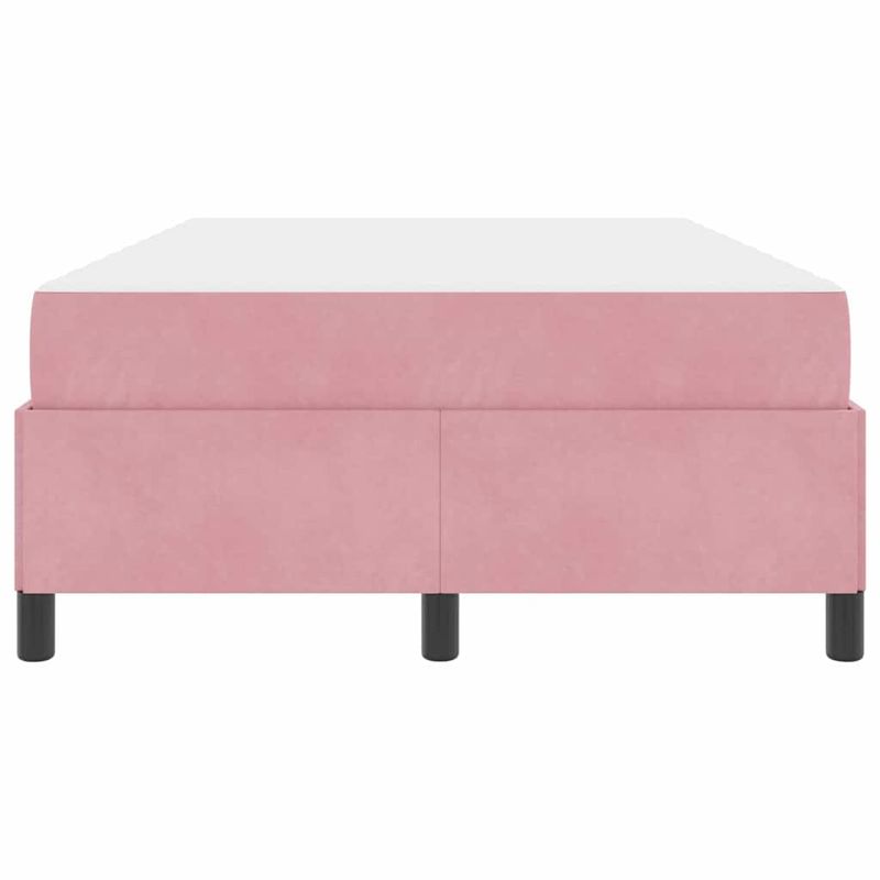 Casa si Gradina - Mobilier - Paturi si accesorii - Paturi - Cadru de pat Altele Roz si alb 120 x 200 cm Catifea - Infinity.ro