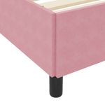 Casa si Gradina - Mobilier - Paturi si accesorii - Paturi - Cadru de pat Altele Roz si alb 120 x 200 cm Catifea - Infinity.ro