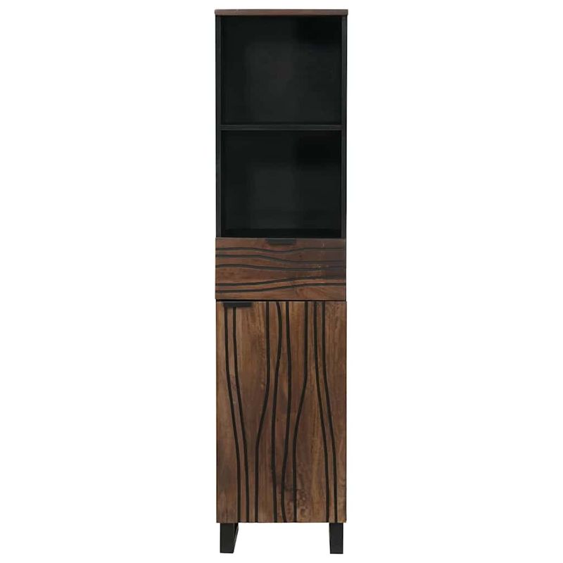 Casa si Gradina - Mobilier - Mobilier baie - Corpuri baie - Seturi de mobilier pentru baie cu sertar cu raft Dungi Maro 38 x 33 x 160 cm - Infinity.ro