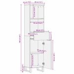 Casa si Gradina - Mobilier - Mobilier baie - Corpuri baie - Seturi de mobilier pentru baie cu sertar cu raft Dungi Maro 38 x 33 x 160 cm - Infinity.ro