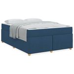 Casa si Gradina - Mobilier - Paturi si accesorii - Paturi - Cadru de pat cu saltea Altele albastru 140 x 200 cm tesatura - Infinity.ro