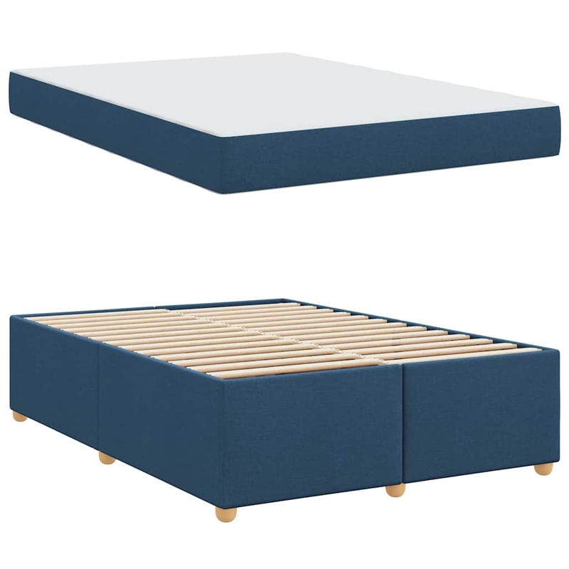 Casa si Gradina - Mobilier - Paturi si accesorii - Paturi - Cadru de pat cu saltea Altele albastru 140 x 200 cm tesatura - Infinity.ro