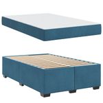 Casa si Gradina - Mobilier - Paturi si accesorii - Paturi - Cadru de pat cu saltea Albastru inchis 120 x 190 cm Catifea - Infinity.ro