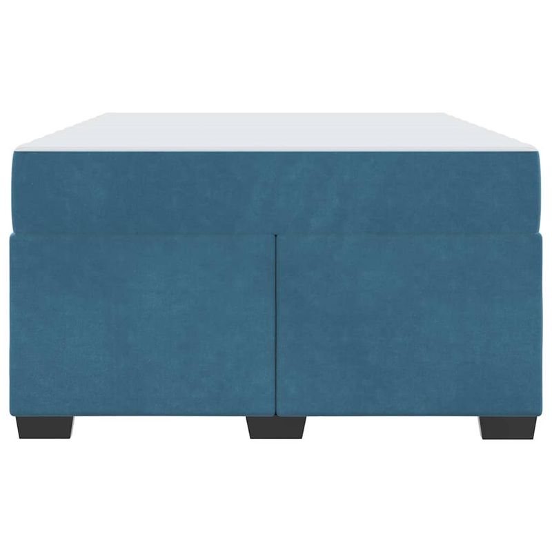 Casa si Gradina - Mobilier - Paturi si accesorii - Paturi - Cadru de pat cu saltea Albastru inchis 120 x 190 cm Catifea - Infinity.ro
