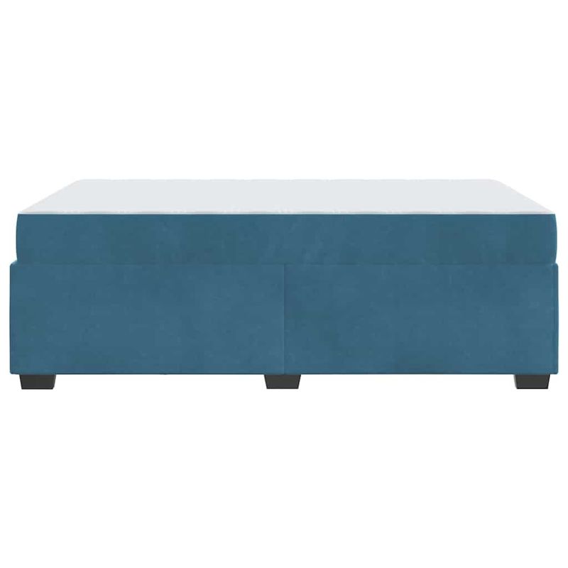Casa si Gradina - Mobilier - Paturi si accesorii - Paturi - Cadru de pat cu saltea Albastru inchis 120 x 190 cm Catifea - Infinity.ro