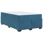 Casa si Gradina - Mobilier - Paturi si accesorii - Paturi - Cadru de pat cu saltea Albastru inchis 120 x 190 cm Catifea - Infinity.ro