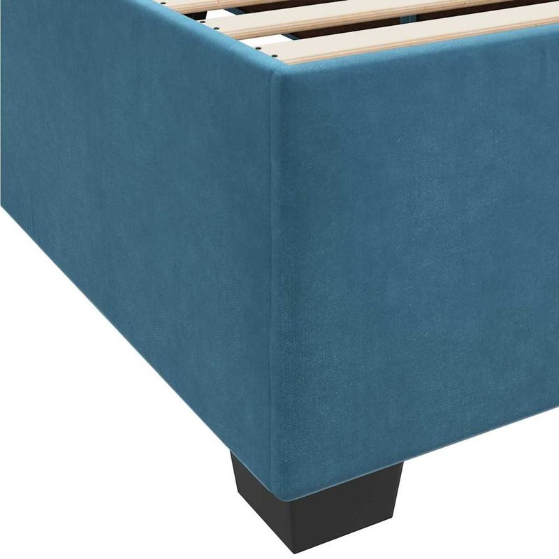 Casa si Gradina - Mobilier - Paturi si accesorii - Paturi - Cadru de pat cu saltea Albastru inchis 120 x 190 cm Catifea - Infinity.ro
