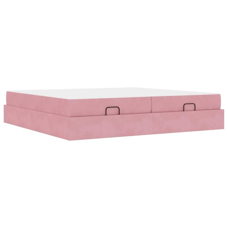 Casa si Gradina - Mobilier - Paturi si accesorii - Paturi - Cadru de pat Altele Roz 200 x 200 cm Catifea - Infinity.ro