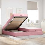 Casa si Gradina - Mobilier - Paturi si accesorii - Paturi - Cadru de pat Altele Roz 200 x 200 cm Catifea - Infinity.ro