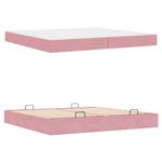 Casa si Gradina - Mobilier - Paturi si accesorii - Paturi - Cadru de pat Altele Roz 200 x 200 cm Catifea - Infinity.ro