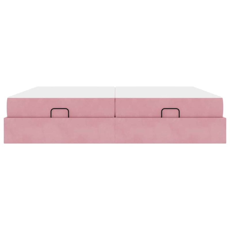 Casa si Gradina - Mobilier - Paturi si accesorii - Paturi - Cadru de pat Altele Roz 200 x 200 cm Catifea - Infinity.ro