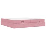 Casa si Gradina - Mobilier - Paturi si accesorii - Paturi - Cadru de pat Altele Roz 200 x 200 cm Catifea - Infinity.ro