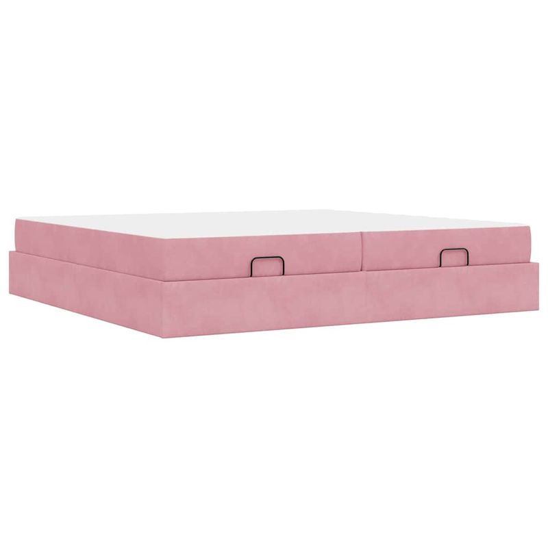 Casa si Gradina - Mobilier - Paturi si accesorii - Paturi - Cadru de pat Altele Roz 200 x 200 cm Catifea - Infinity.ro