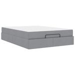 Casa si Gradina - Mobilier - Paturi si accesorii - Paturi - Cadru de pat Altele cu depozitare Gri deschis 160 x 200 cm tesatura - Infinity.ro