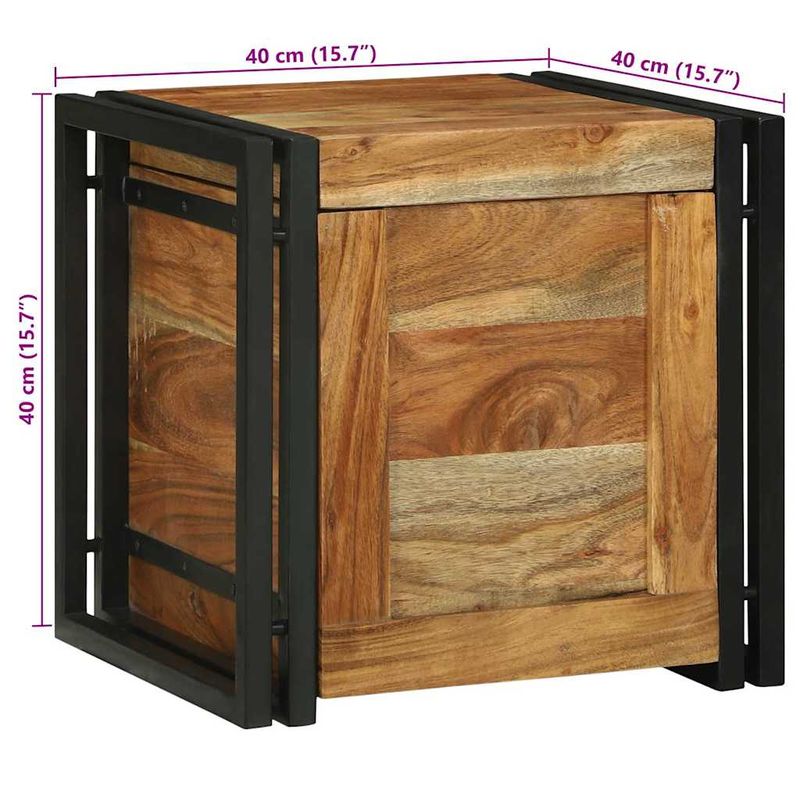 Casa si Gradina - Mobilier - Organizare si depozitare - Cutii depozitare - Cufere de Depozitare Maro 40 x 40 x 40 cm Lemn masiv de acacia - Infinity.ro