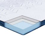 Casa si Gradina - Mobilier - Saltele si somiere - Toppere - Topper pentru saltea Alb si albastru 160 x 200 cm - Infinity.ro