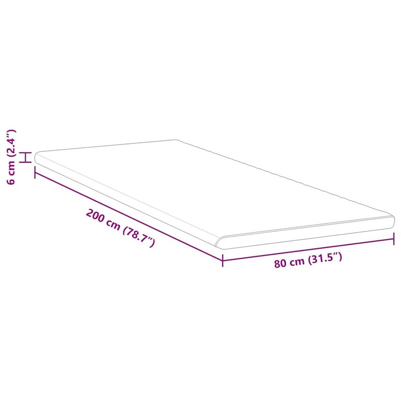 Casa si Gradina - Mobilier - Saltele si somiere - Toppere - Topper pentru saltea Alb 80 x 200 cm - Infinity.ro